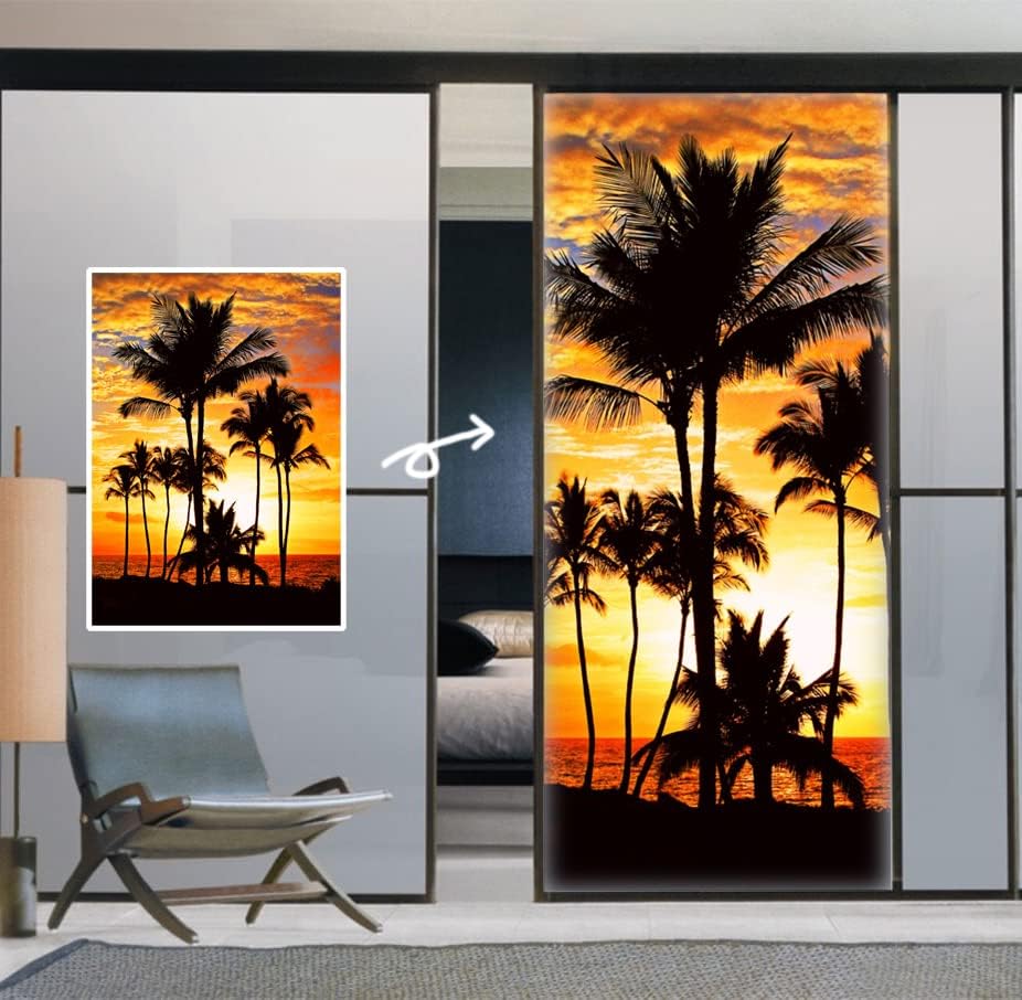 Vista 2 de Película de vidrio personalizada para ventana, película personalizada para ventana con texto fotográfico, película de privacidad reutilizable