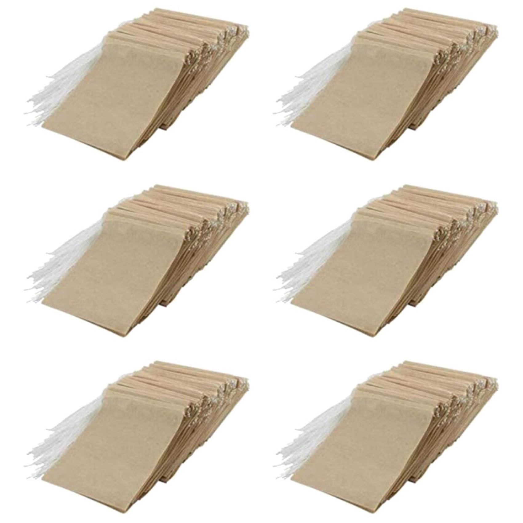 Paquete de 3600 Bolsas de Filtro de Té, Bolsa de Té de Papel Desechable con Cordón para Té de Hojas Sueltas, Café (Color Natural, 2.75X1.97 Pulgada)