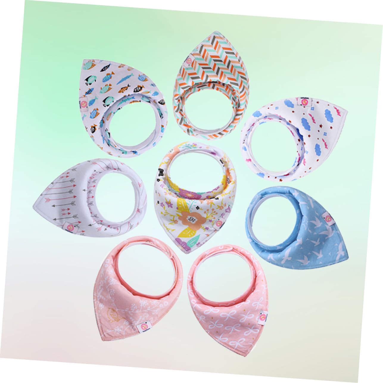 UPKOCH 16pezzi Bavaglini Bandana Per Assorbenti e Lavabili Per Teething e Svezzamento Design Per e Ragazze
