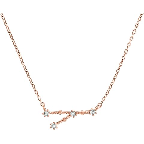 PAVOI 14K Gold Plated Astrology Constellation Horoscope Zodiac Necklace 16-18