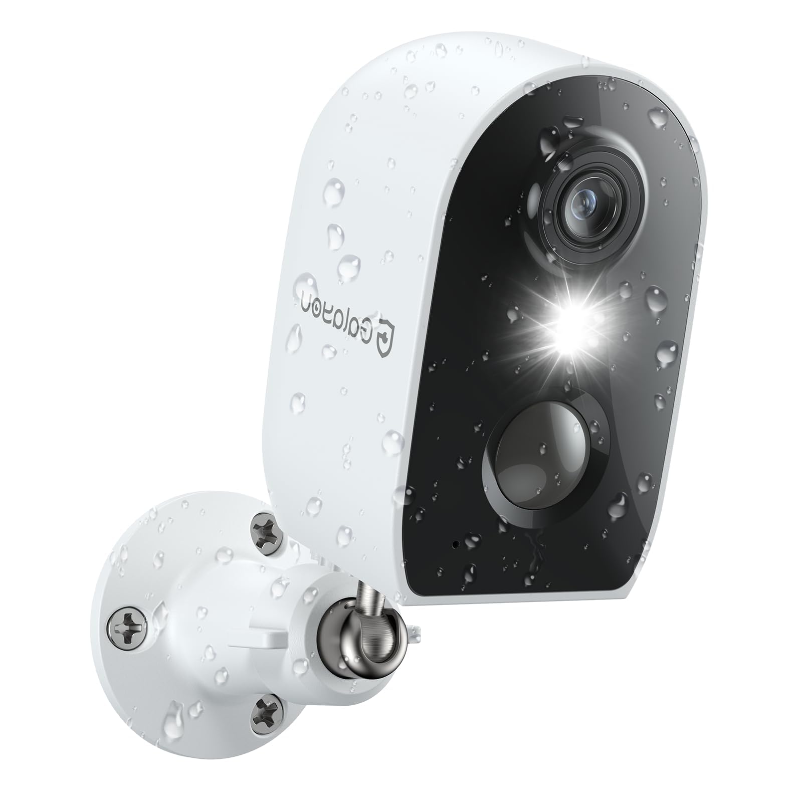 GALAYOU 2K Camara Vigilancia WiFi Interior/Exterior sin Cables - Cámaras Vigilancia Domicilio WiFi Exterior con Batería Recargable para Seguridad Casa, Detección de PIR, Visión Nocturna Color, IP65