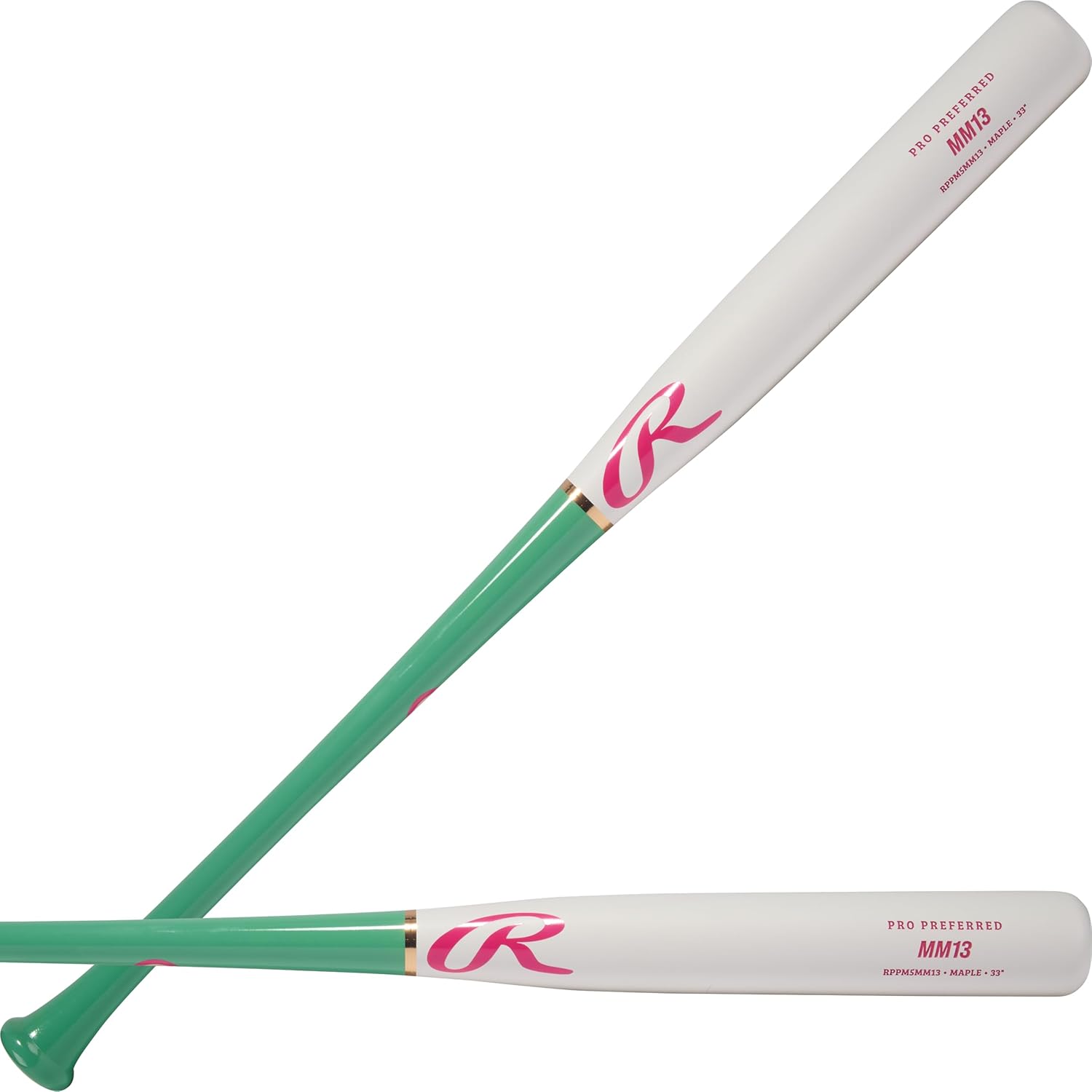 Rawlings | Pro Preferred Maple Wood Baseball Bat | Gameday Profile - Trout/Harper/Machado/Albies