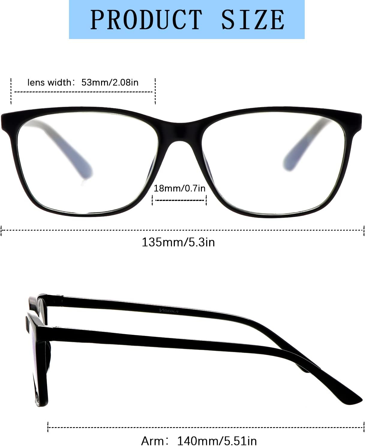 COJWIS Progressive Multifocus Reading Glasses Blue Light Blocking,Spring Hinge Readers for Women Men (2 Black, 1, multiplier_x) - Image 2