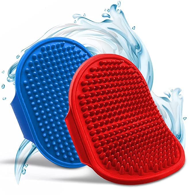SR VISION Pet Bath Brush Washing Soothing Massage Rubber Bristles Hand
