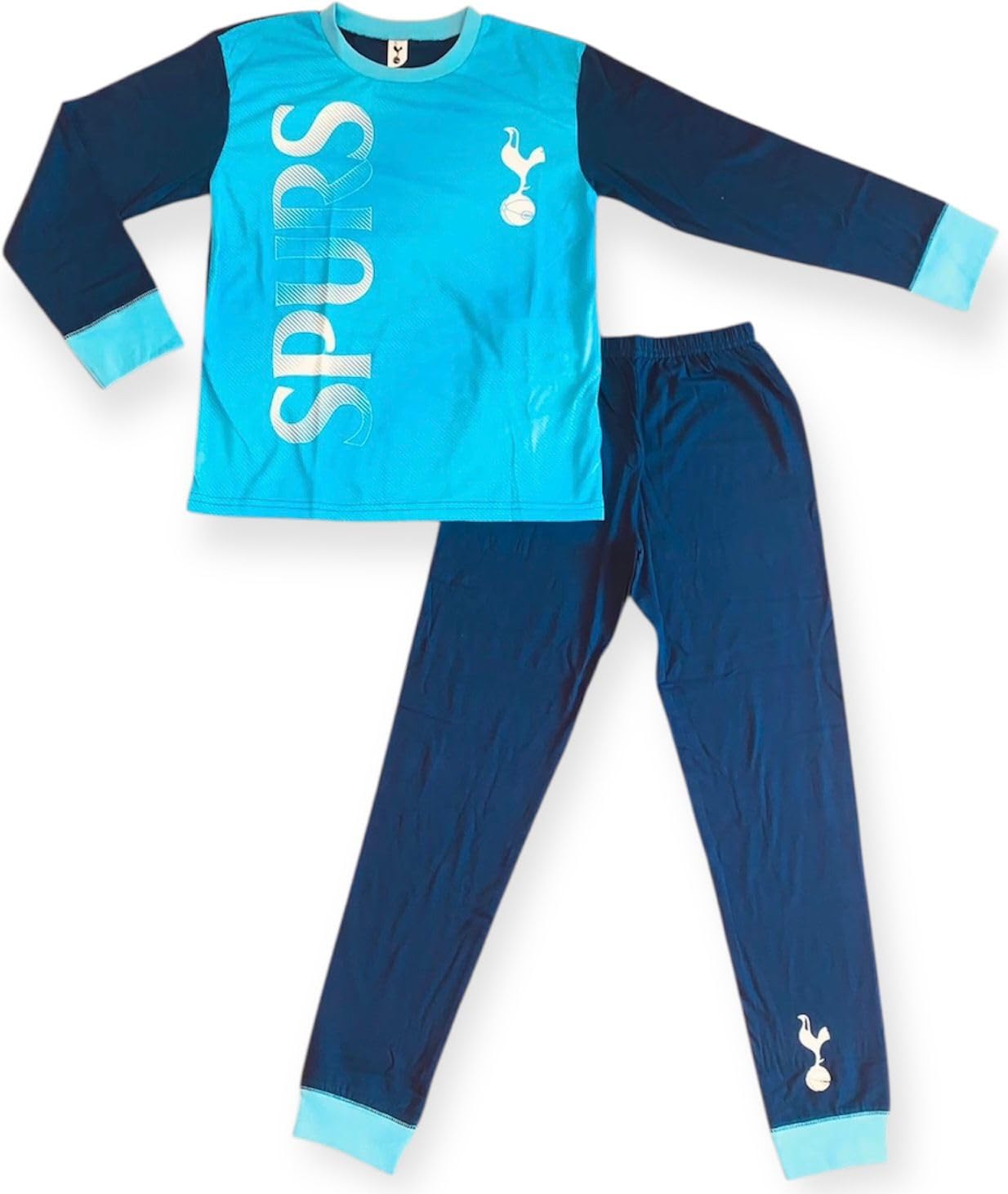 Tottenham Hotspur FC Pyjamas Loungewear Sleepwear Set Kids Boys Spurs PJ Set for Kids Boys (UK, Age, 11 Years, 12 Years, Regular) Blue