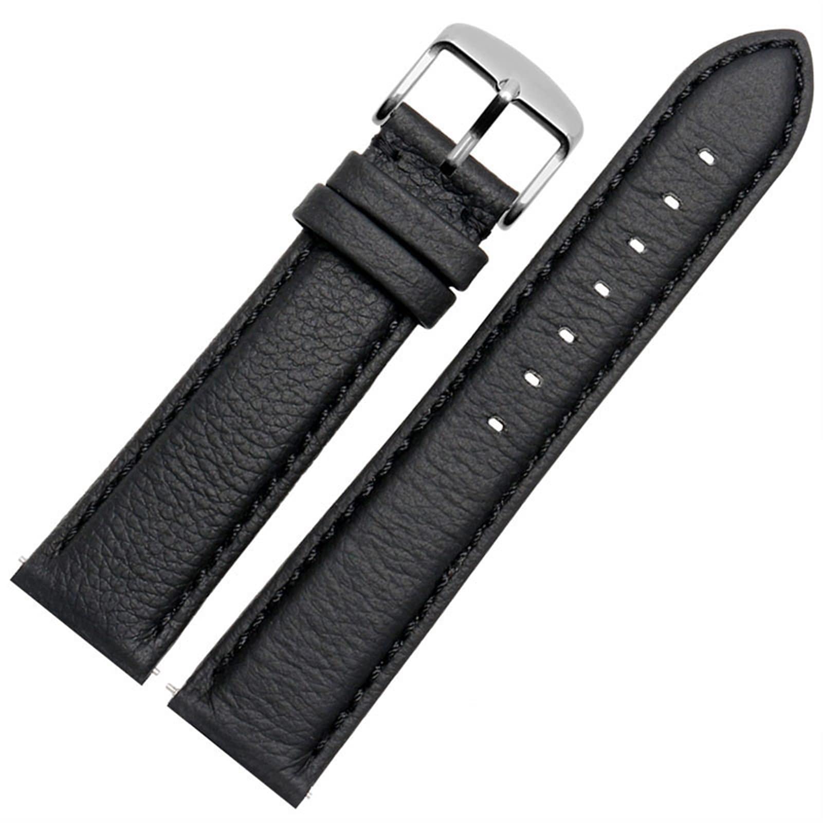 CZKE Pasek do zegarka Ticwatch 2 paski do zegarków 20 mm szybko zwalniane szpilki (kolor: czarny, rozmiar: 20 mm)