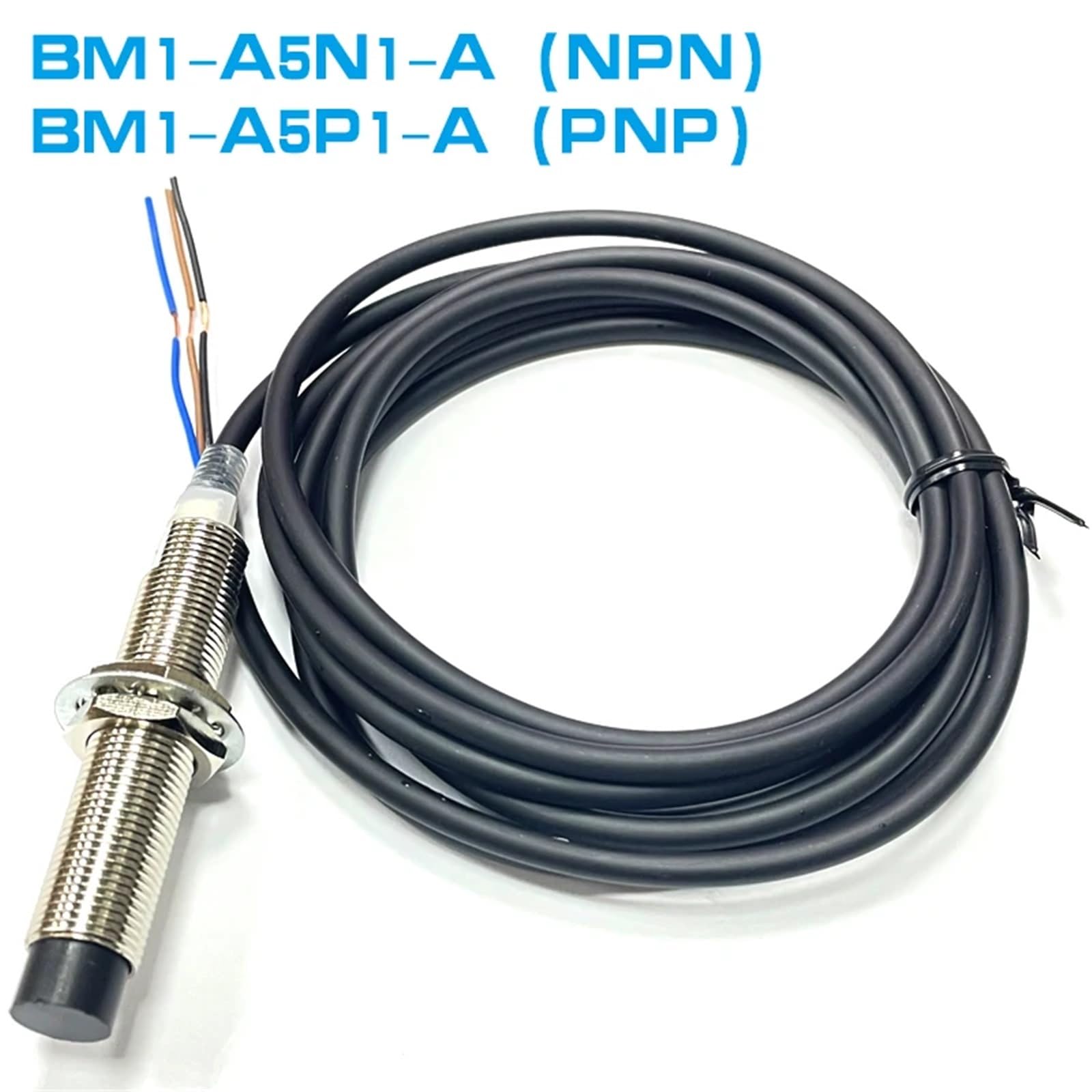 M12 przełącznik zbliżeniowy, indukcyjna indukcja metalowa, 12-24 VDC, NPN, PNP, NO(BM1-A5N1-A)