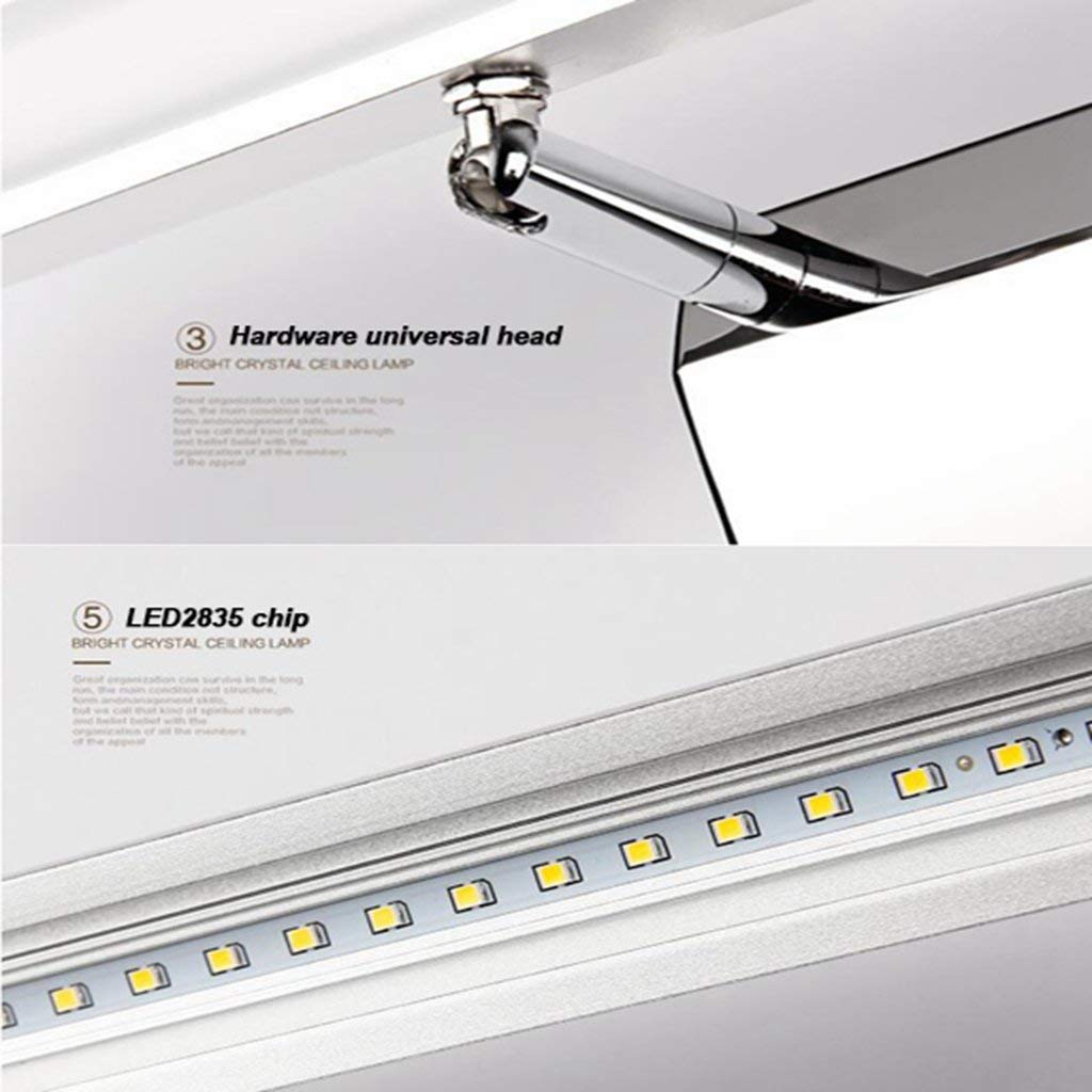 Nowoczesne lustro przednie światło wodoodporne przeciwmgielne lustro łazienkowe oświetlenie szafki łazienka lampa LED do makijażu nowoczesna lampa ścienna białe światło