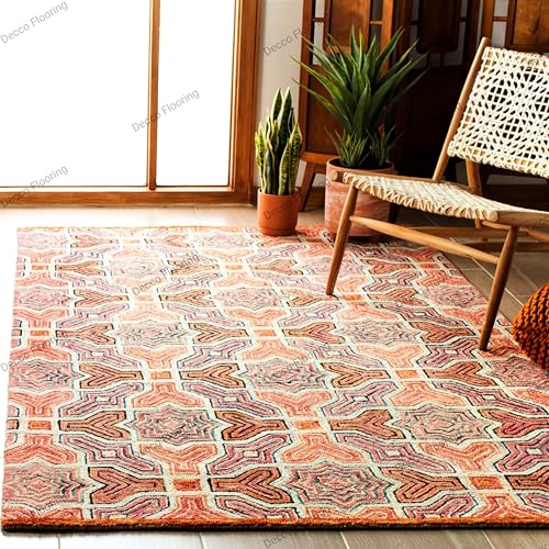Image of Soft Pure Woolen Modern Collection Tufted Carpet for Living Room,Bedroom'Kitchen and Hall (6 X 9) Feet