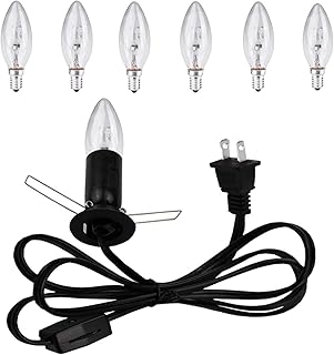 Himalayan Salt Lamp Cord - 25W Dimmable Halogen Replacement Bulbs, E12 Base, Perfect for Himalayan Salt Lamps, Night Lights, Wax Warmers - with 6 Free Bulbs for Salt Lamp