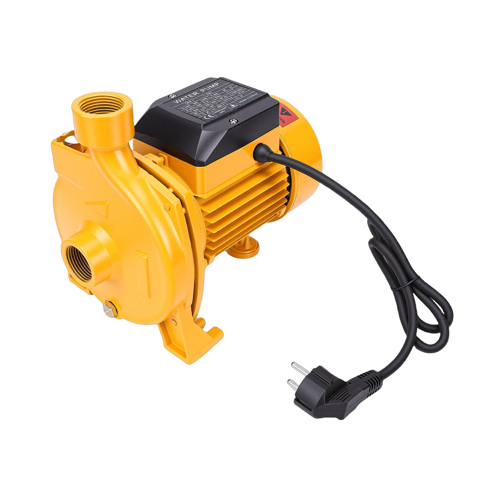 Pompe Centrifuge Auto-amorçante 750W 30m Tête 200L/min Pompe à Eau de Circulation pour Tuyau avec Sortie 1IN Petite et Légère pour Chaudière Domestique Agricole (Prise UE 220V)
