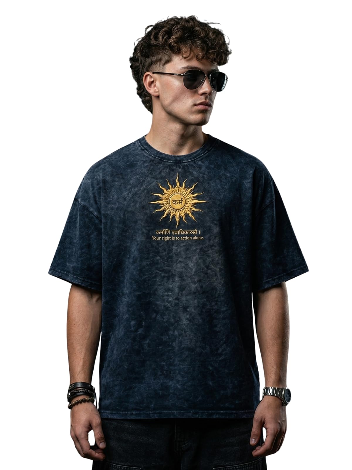 veirdo Men Oversized Puff Printed T-Shirt 240 GSM Pure Cotton Graphic Tee, Relaxed Fit Round Neck Half Sleeve Casual Streetwear Fashion (Size S to XXL)-picture-37