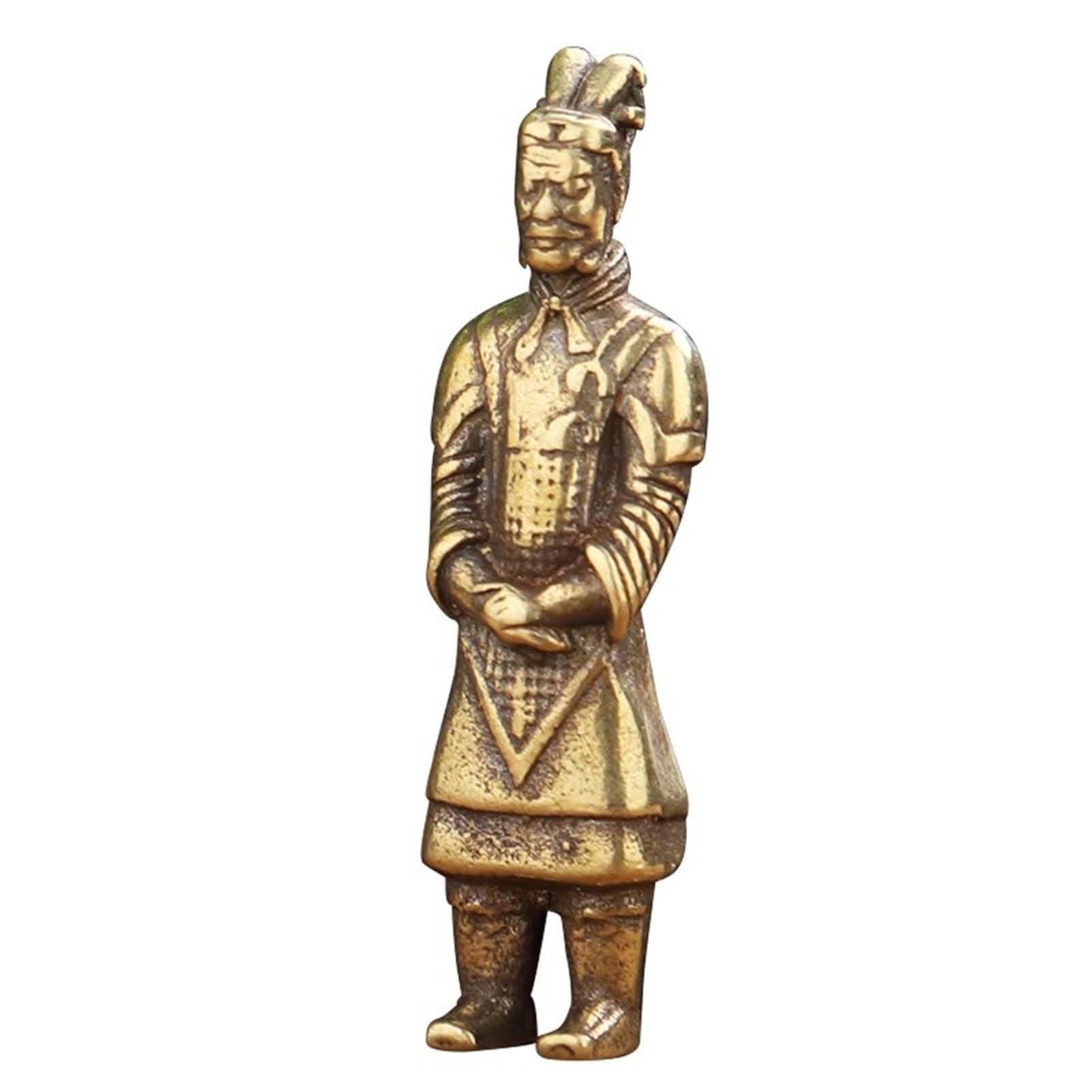Koliyn Mini Qin Terra-Cotta Warriors Adornment Gift, Pure Copper Terra-Cotta Warriors Model Collection,General