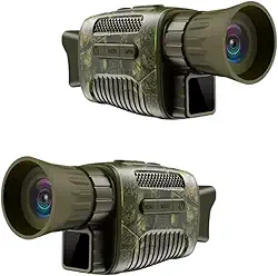 Monóculo Visão Noturna Zoom Òptico 5x 4k Hd Até 1km rofissional de Caça Infravermelho Com Zoom Óptico e Digital