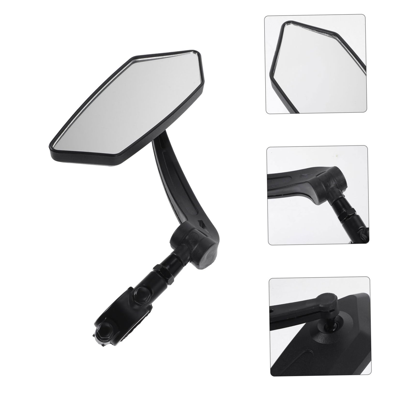 3 Pièces Rétroviseur de Vélo Droit avec Fixation Guidon Arrière pour Vélo de Montagne Accessoire de Cyclisme Large pour Conduite Sécurisée