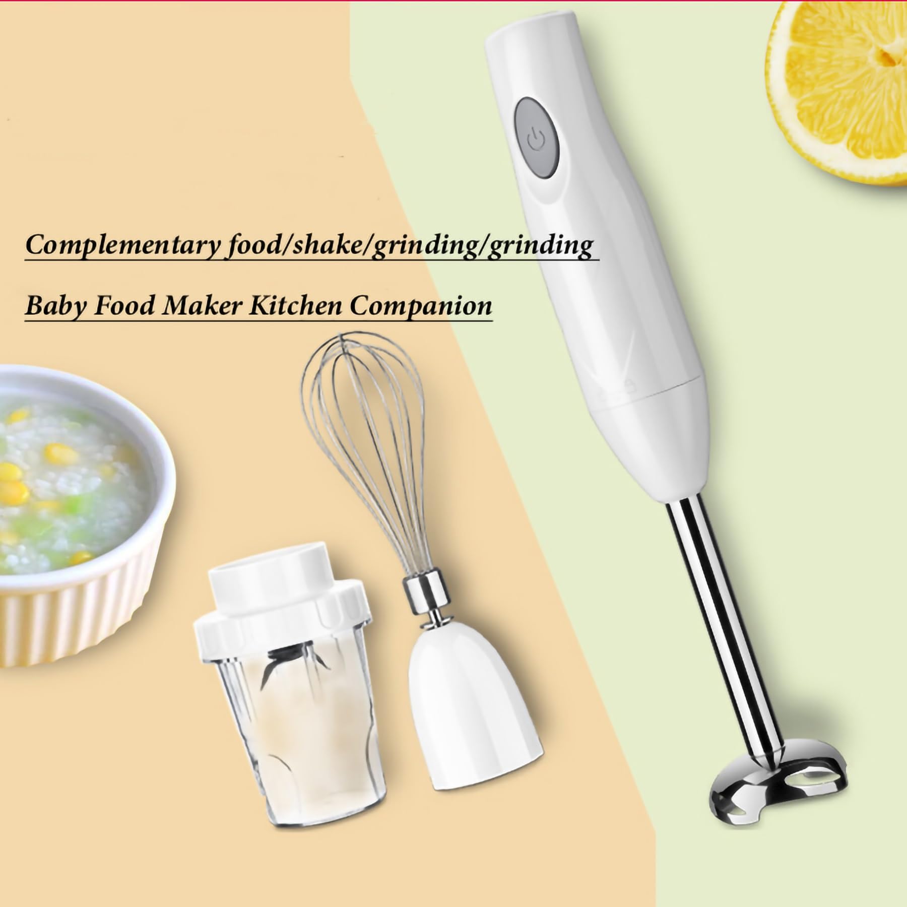 Frullatore A Mano 150W Frullatore Elettrico Bastone per La Cucina, Velocità Frullatore Bastone Con Chopper E Misurino, Bastone Di Cottura per Gli Alimenti Per Bambini Frullati Zuppa ( Color : B )