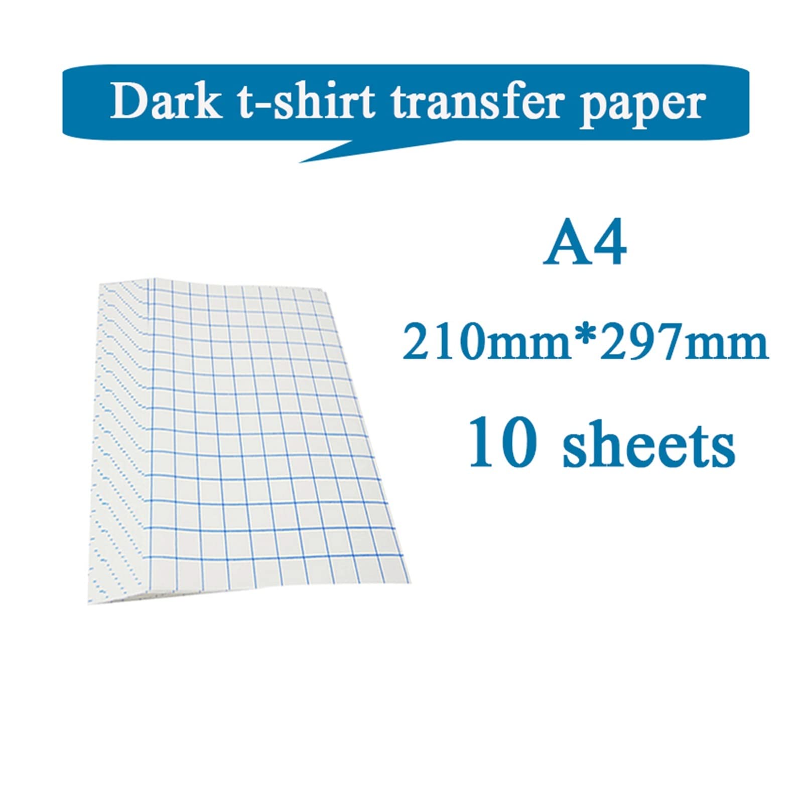 A3 A4 żelazko na T Shirt papier termotransferowy na ciemny kolor 100% tkaniny bawełniane tkaniny druk atramentowy projekt na prezenty dla majsterkowiczów Lucky (Color : A4 dark 10 sheets)