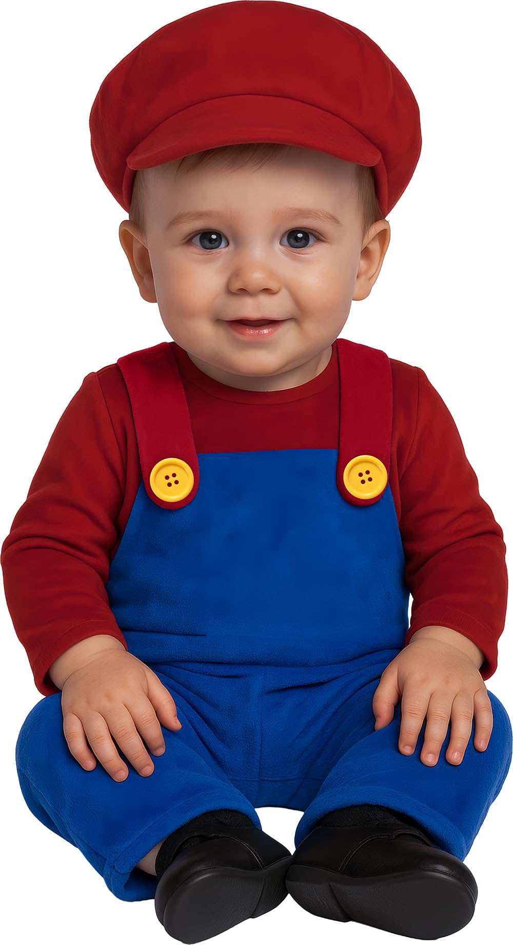 FIESTAS GUIRCA | Baby Train Driver Fancy Dress Costume (12-18 Months) - Hat and Jumpsuit - Video Game, Worker and Plumber Costumes for Halloween, Carnival and Fancy Dress Parties
