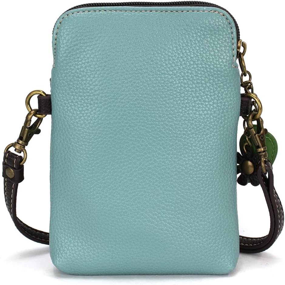CHALA Wilderness Animal Collection Cell Phone Crossbody Purse-Women PU Leather/Canvas Multicolor Handbag w/Adjustable Strap