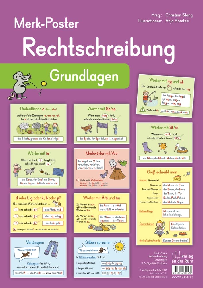 Verlag an der Ruhr Merkoposter Rechtschreibung – Grundlagen Produktbeschreibung
