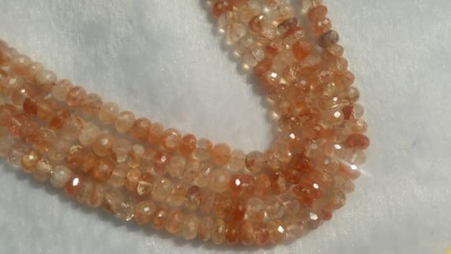 Sunstone perles naturelles facettées LKBEADS 7.5-8mm pour remplacer les fausses pierres en plastique