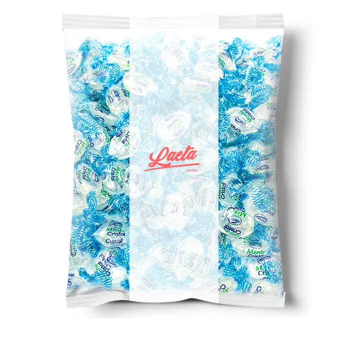 LaetaFood Arcor Crystal Clear Mints Hard Candy, After Dinner Refreshing Drops (1 Pound Bag)