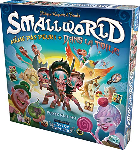 Asmodee Days of Wonder | Small World - Extension Power Pack n°1 Même Pas Peur + dans la Toile | Jeu de société