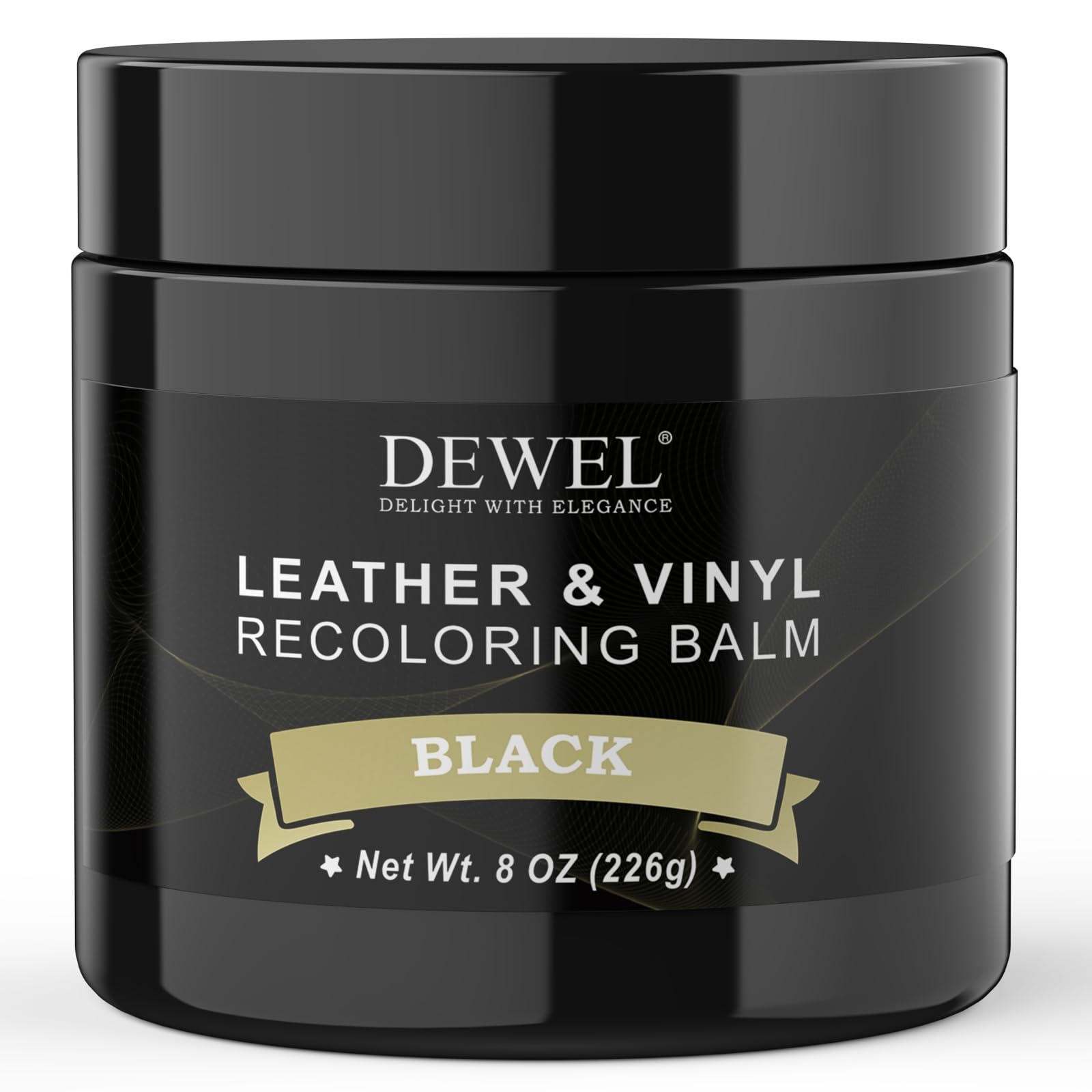 DEWEL Leather Recoloring Balm, Black Leather Color Restorer for Scratched and Faded, Leather Scratch Remover, Upgrade Leather Repair Kit for Restore