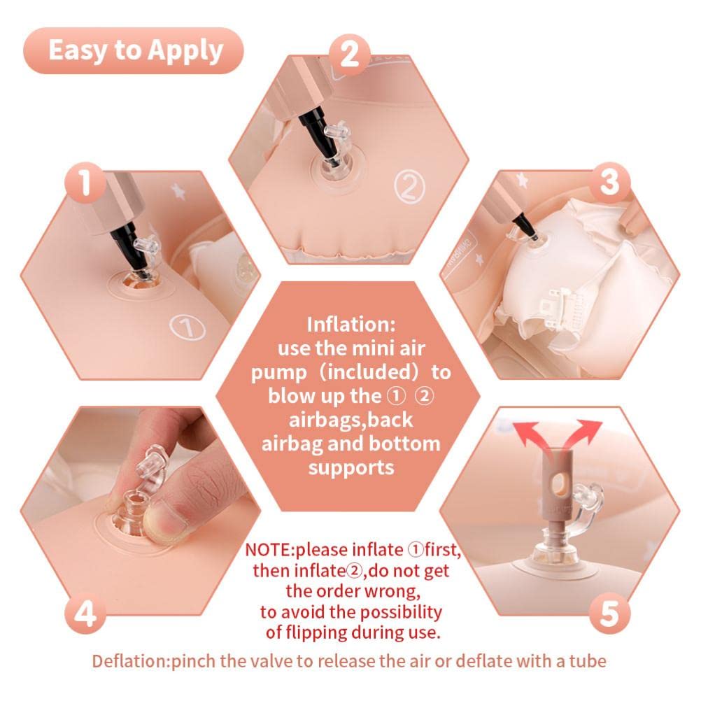 Bouée de Natation pour bébé avec Pare-Soleil, bouée de Natation Gonflable pour Poney, entraîneur de Natation pour bébé Aide à la Natation pour bébé avec Protection Solaire Amovible pour bébés