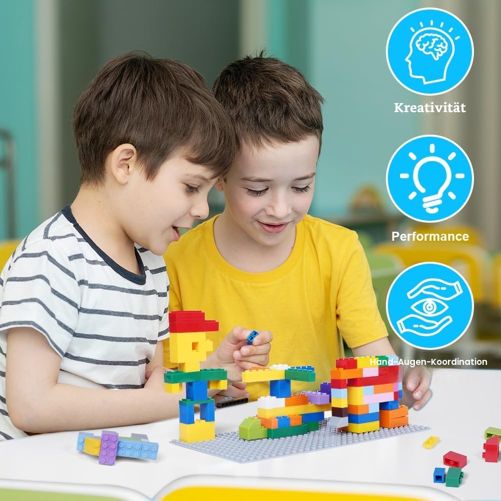 Classic Bausteine Set, 1500 Stück Klassische Basic Bausteine Box, Kompatibel mit Allen Führenden Marken, Gemischte Classic für Kinder, Kreative Building Bricks für Jungen und Mädchen