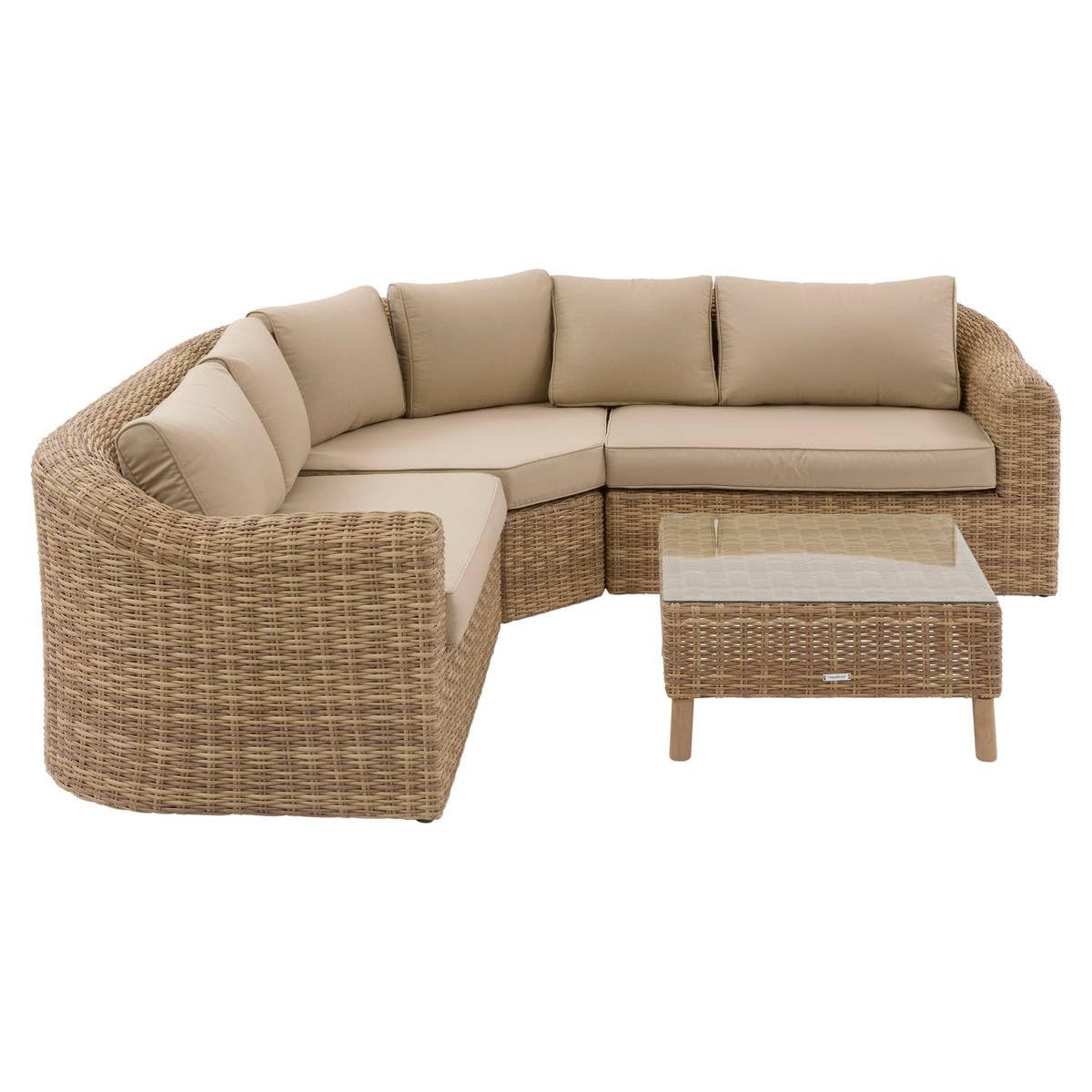 Hespéride - Conjunto de Muebles de jardín Moorea 5 plazas Savana