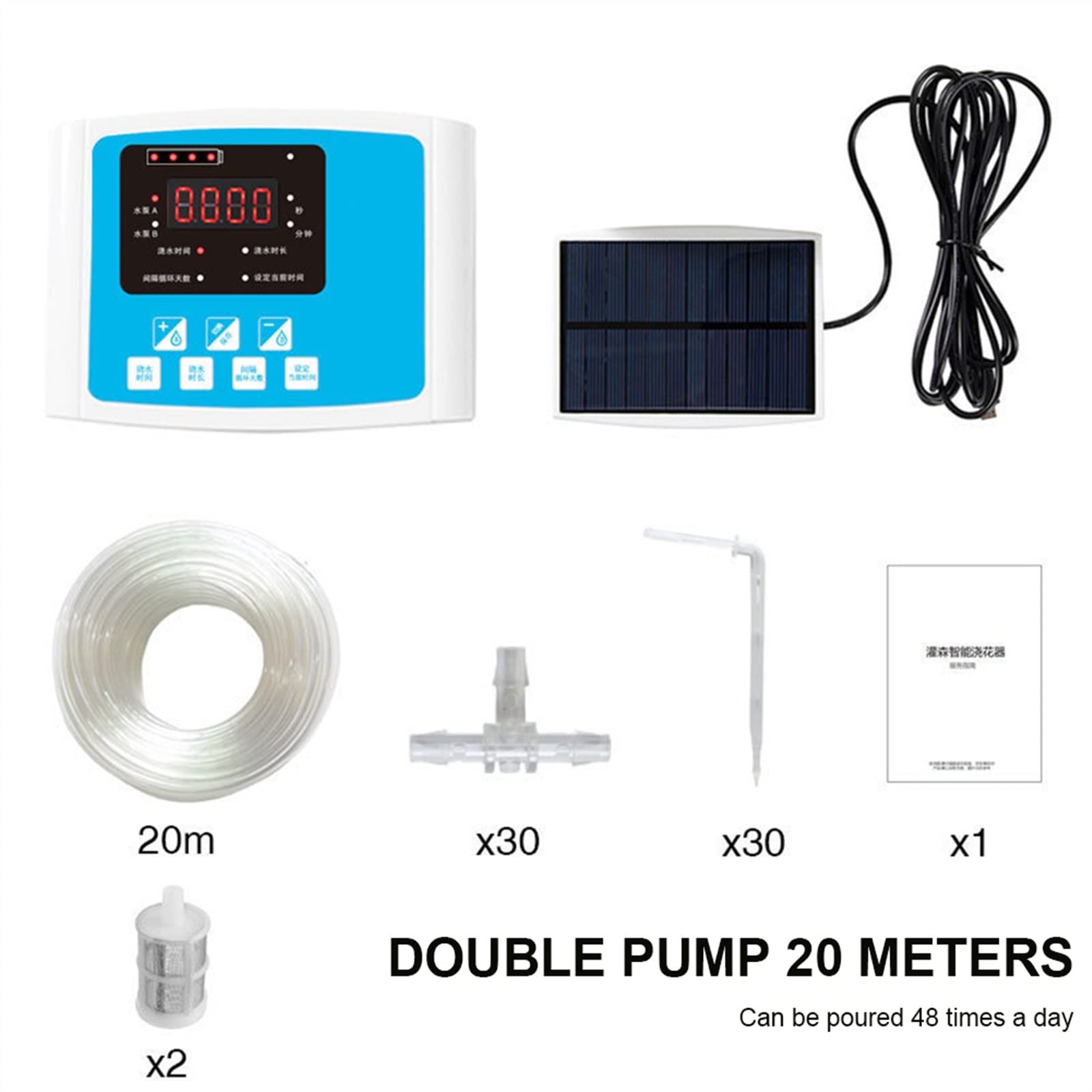Kit di irrigazione a goccia automatica Dispositivo di irrigazione a goccia di giardino Doppio Timer Controller Pompa Timer Dispositivo di irrigazione automatica for impianti for impianti for impianti