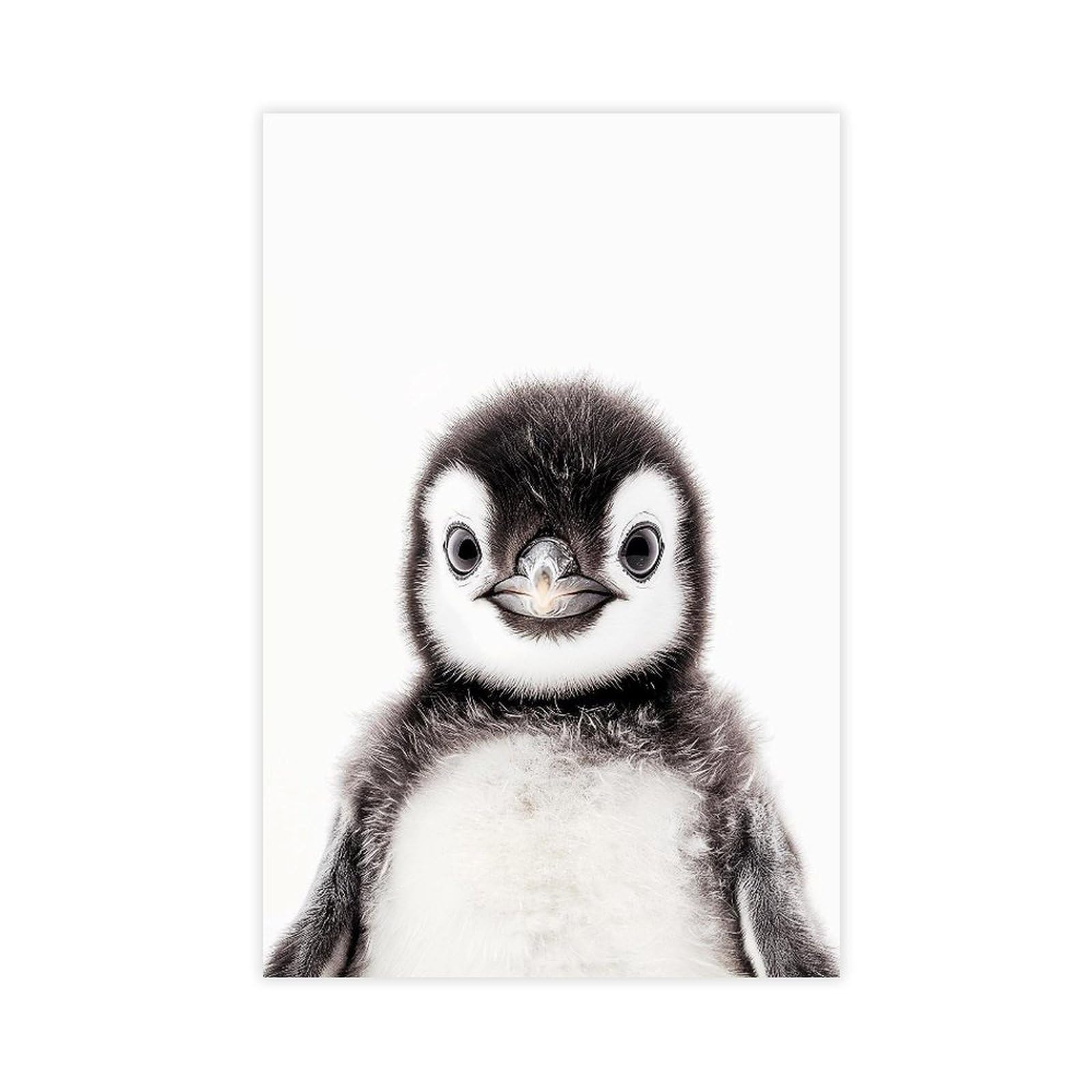 Qnvjqkdsi Unframe Baby Penguin Art Canvas Poster Bedroom Decor Landscape Office Room Decor Gift 24" L X 36" W