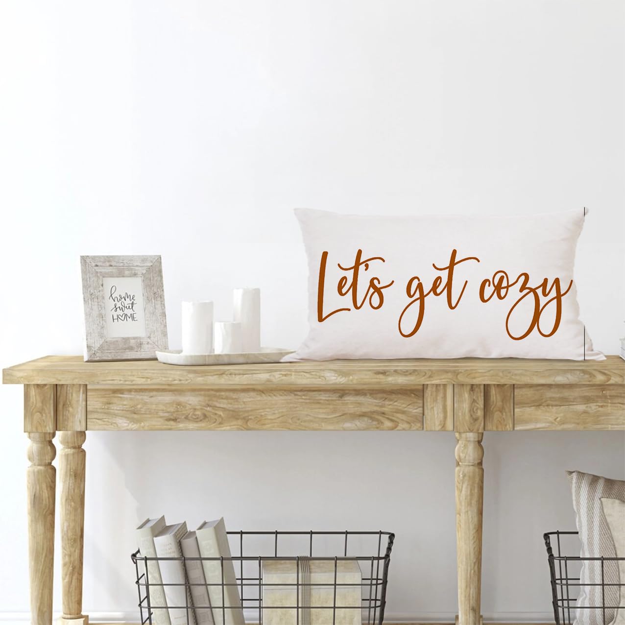 Fall 'Stay Cozy' Pillow Cover - 12x20 Inch Autumn Thanksgiving Decor For Sofa, Farmhouse Style