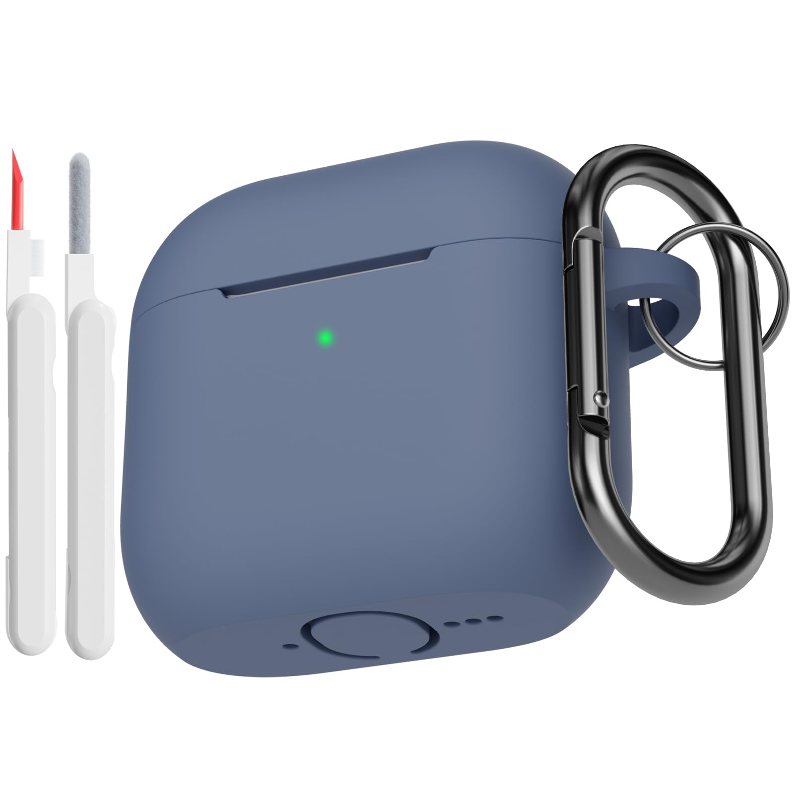 KOKOKA Funda de Silicona Compatible con AirPods Pro 3.ª Generación con Kit de Limpiador, Anti-rasguños, Anti-Polvo, Funda Case Silicona para AirPods Pro 3 con Mosquetón, LED Frontal Visible, Negro — view 18