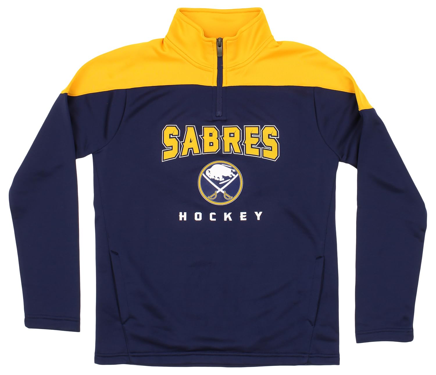 Outerstuff NHL Buffalo Sabres Kids & Youth Boys Prospect 1/4 Zip Jacket, X-Large(18), True Navy