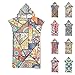 Surwin Surf Poncho Handtuch mit Kapuze, Mandala Drucken Badeponcho Damen Herren, Strand Poncho Kapuze Schnelltrocknend Strandtücher Mikrofaser Bademantel Schwimmen (Geometrisch 1,75x110cm)