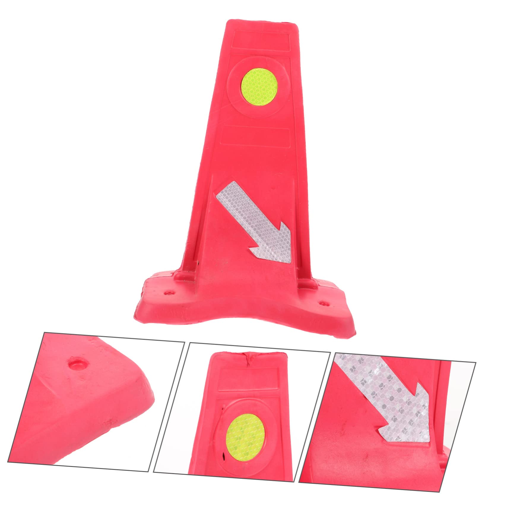 ULTECHNOVO 2pièces Panneau De Déviation Automobile Signalisation De Circulation Réfléchissante pour Sécurité Routière Cone De Signalisation pour Formation Conducteurs Et Direction De