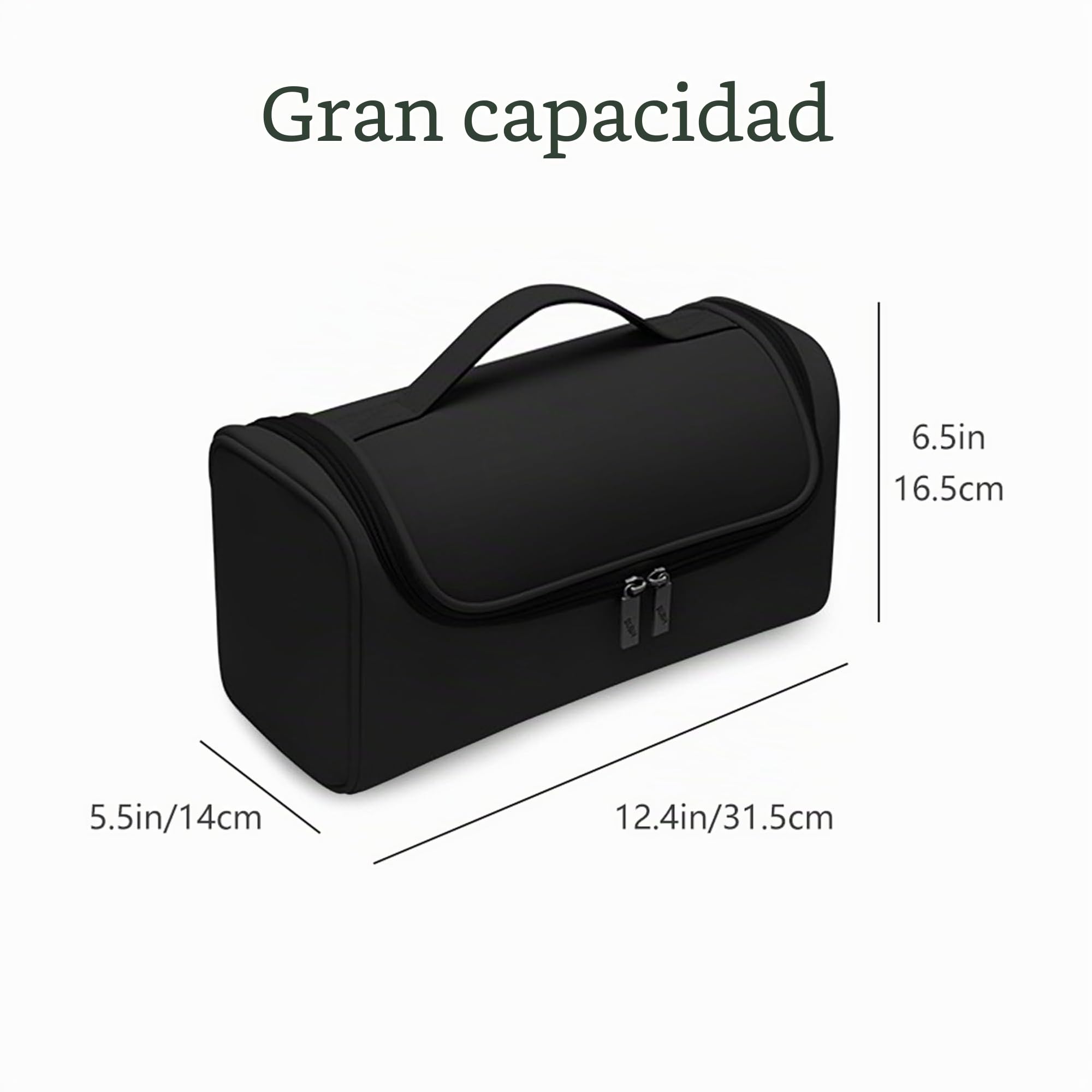 Estuche Organizador de Viaje Impermeable Compatible con Airwrap/Airstrait/Supersonic - Funda Protectora Portátil con Gancho para Plancha de Pelo, Secador, Moldeador y Accesorios (Negro)