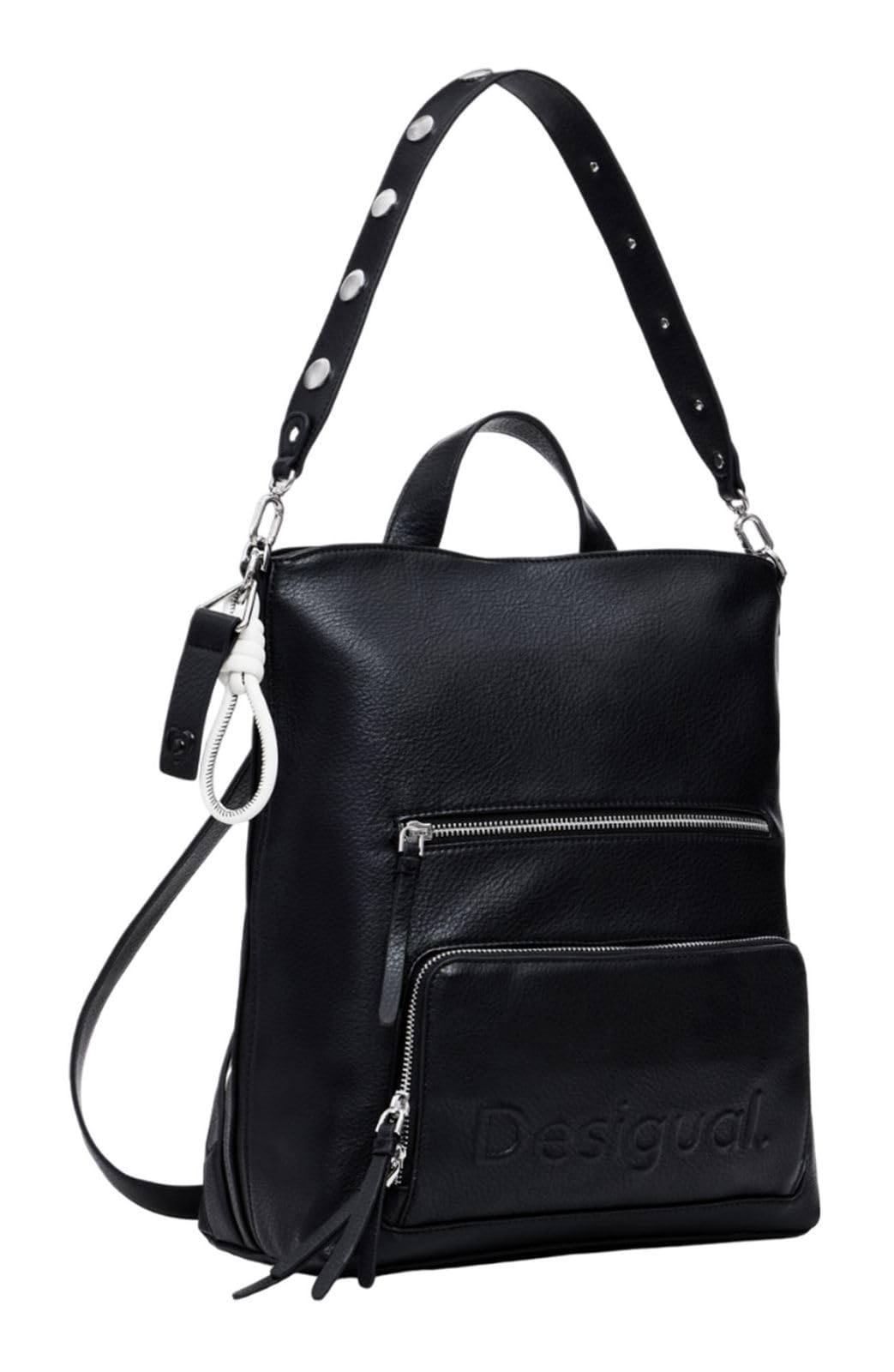Desigual Women's Accessories PU Backpack Medium, Negro, Einheitsgröße