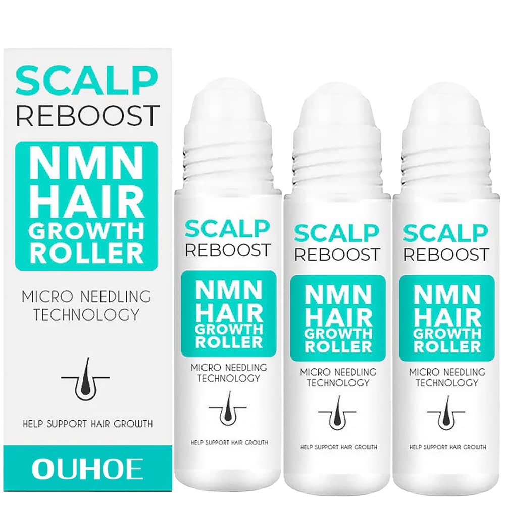 BOLHGFScalpReboost Hair Growth Roller, 3PCS, Roll-on, Unisex-Adults