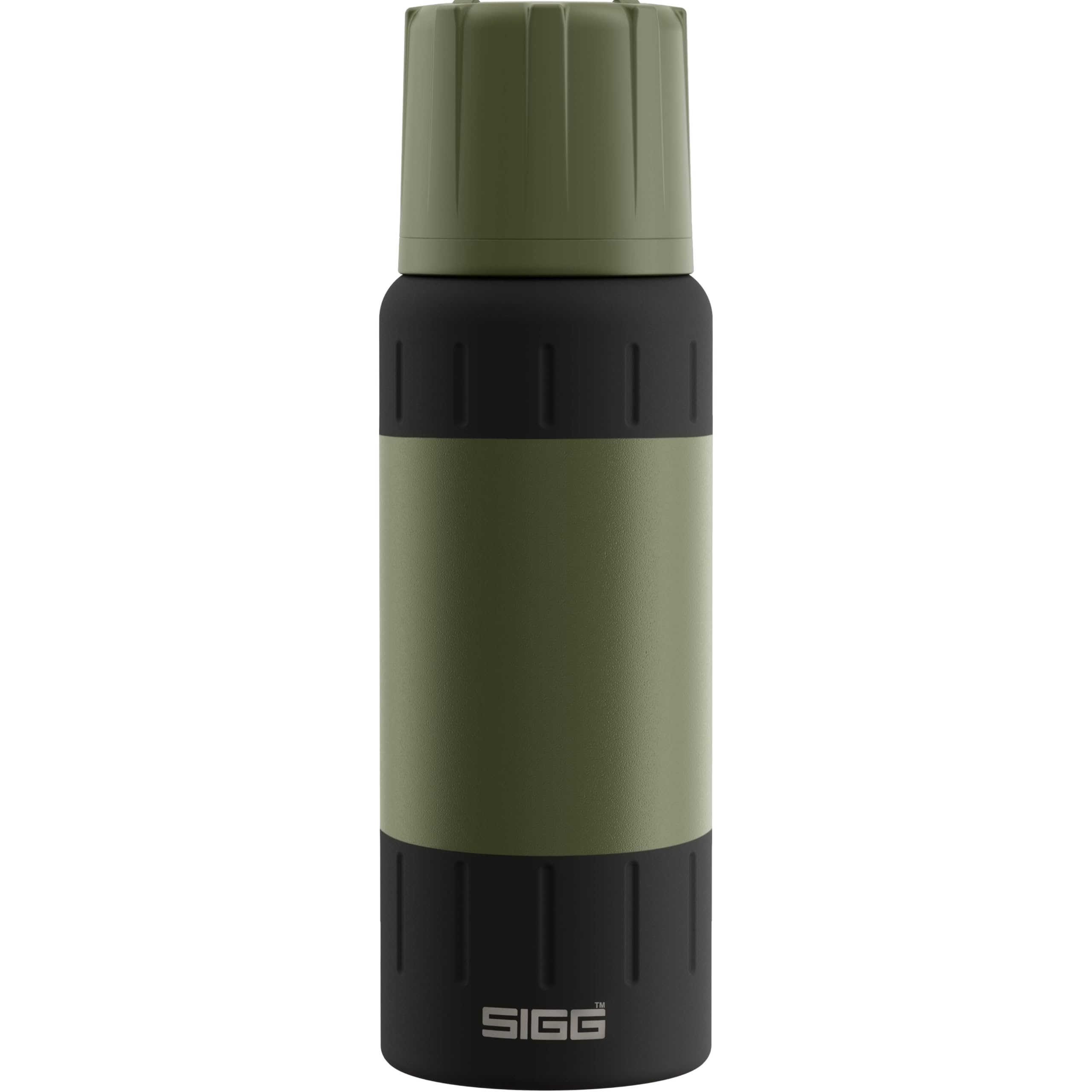 SIGG – Stainless Steel Insulated Water Bottle – Thermos Bottle Alpine Star Roasted Green, with Cup – 15hr Hot, 56hr Cold – Compact & Robust – Leakproof – BPA-Free – Outdoor, Camping & Hiking – 0.5L