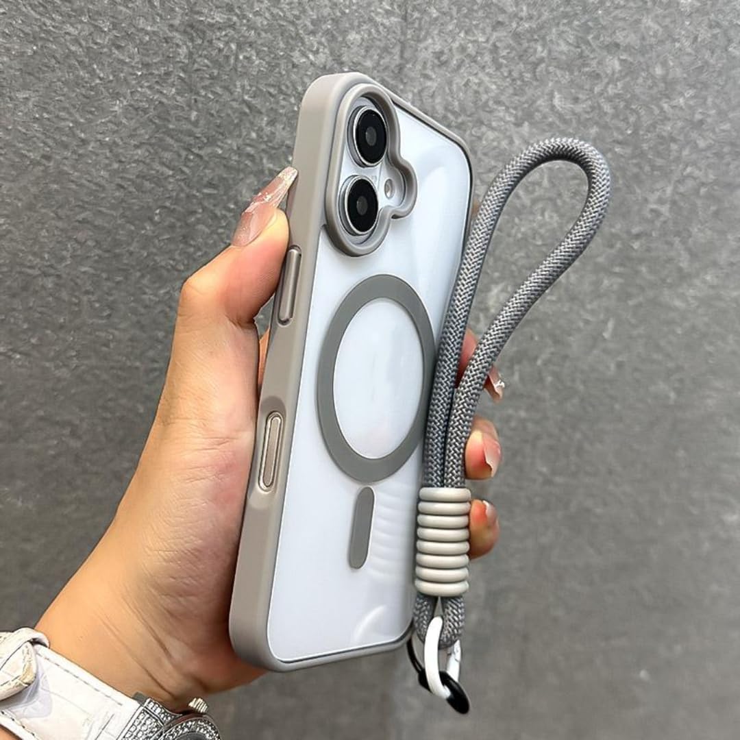 Coque iPhone 14 Pro transparente haute résistance et cordon gris - 8