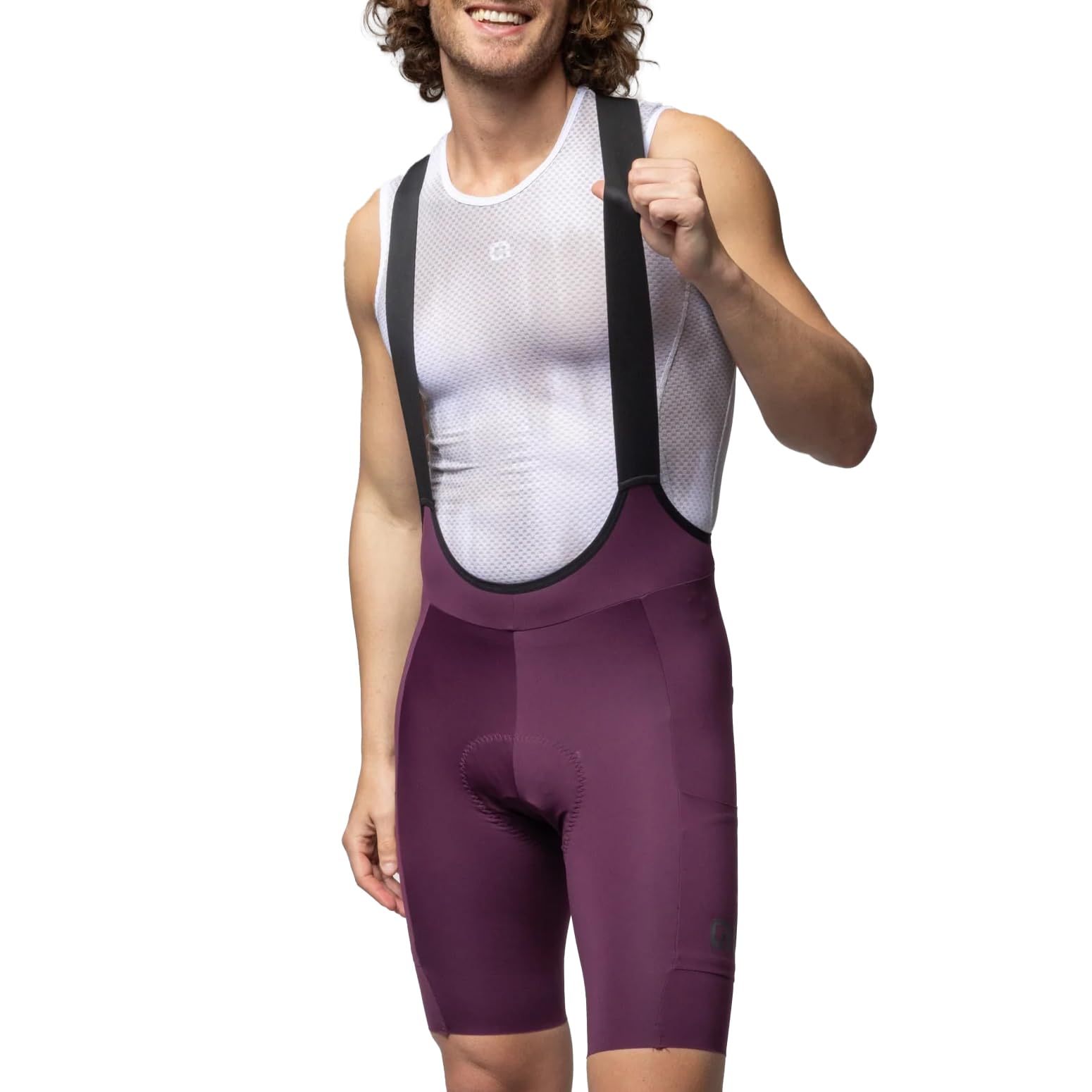 Alé Cycling Men's Off Road - Gravel Gravel-Pro Bib Shorts, Prune, M