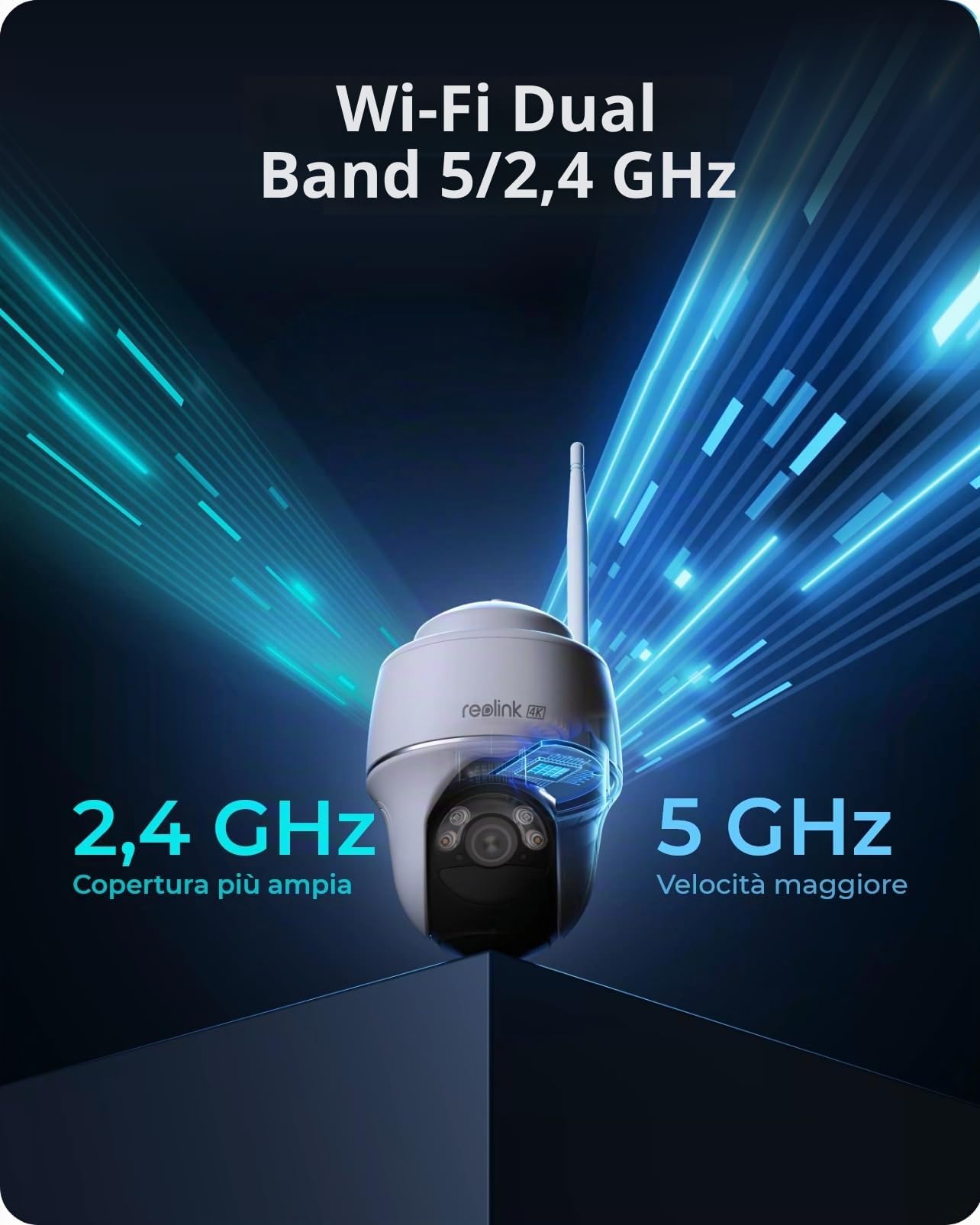 Reolink 4K Telecamera Wi-Fi Esterno, Argus PT Ultra (Ricondizionato)