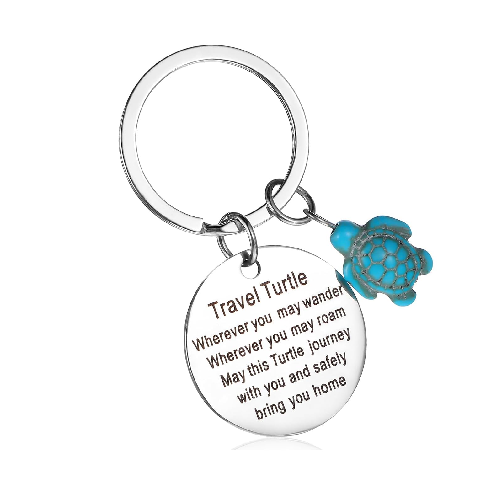 JFGDVW Travel Turtle Keyrings For Women, Good Luck Gifts With Turtle Keychain, Cute Turtle Gifts For Women Men, For Her Sister Bff Best Friends Colleague Graduation Birthday