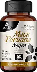 1 Suplemento Maca Peruana Negra Pura com 60 Cápsulas