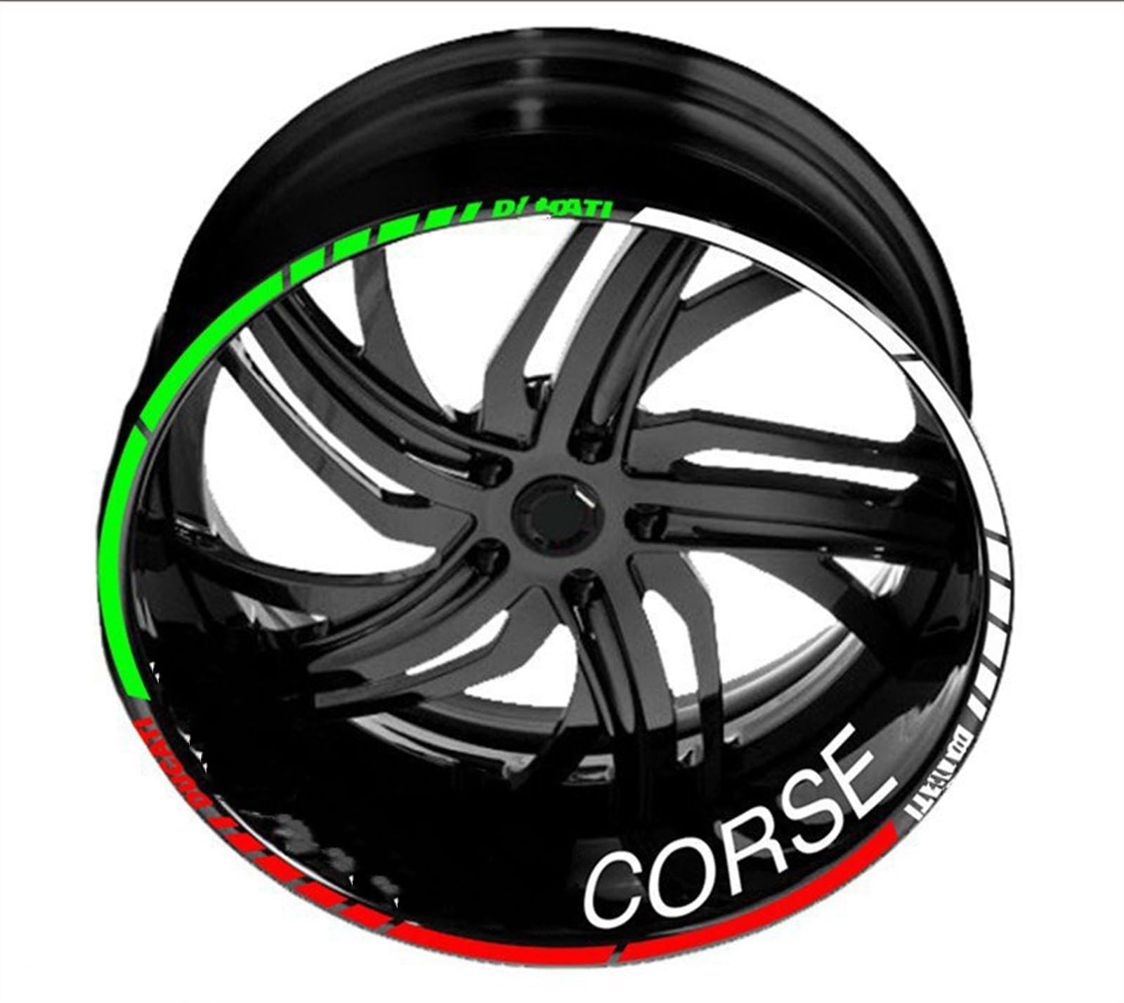 Motorcycle Racing Rim Sticker Wheel Decal Corse for Ducati for Monster for Multistrada-Performance(Color4)