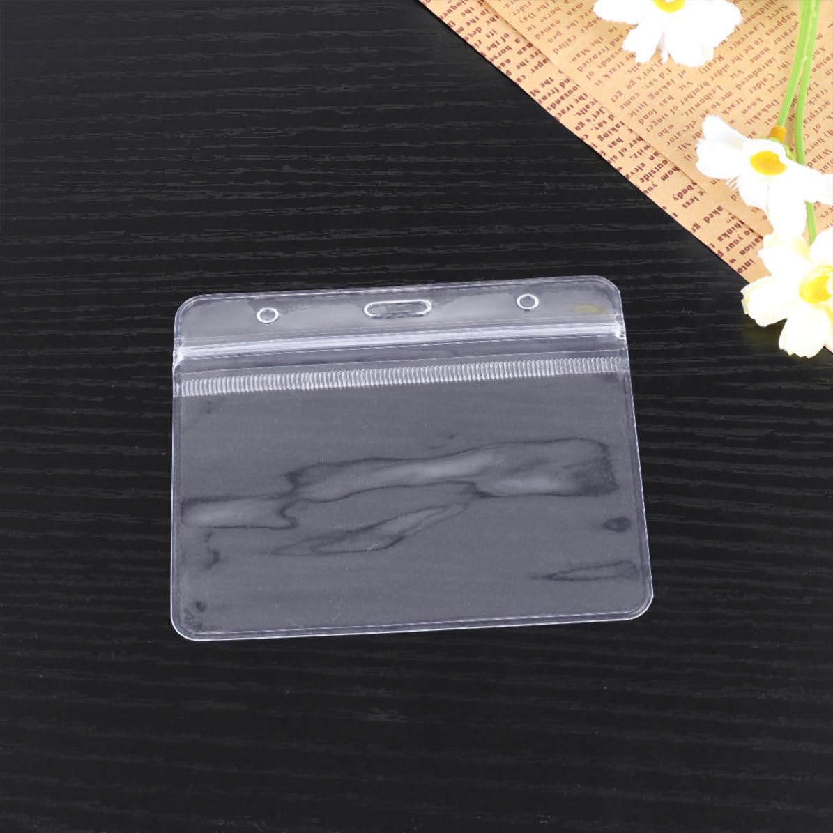 SECFOU Porta da Trasportare da e Bianco Pezzi Pvc 100 Facile in Usare Badge Comodo per Ufficio e Occasioni Professionali