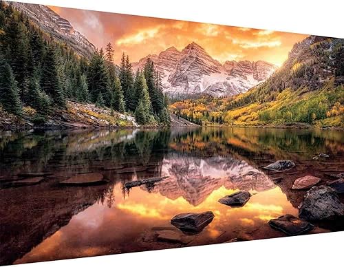 Pintura artística de diamantes 5D kits de pintura de diamantes de paisaje grande para adultos bricolaje de taladro completo arte y manualidades